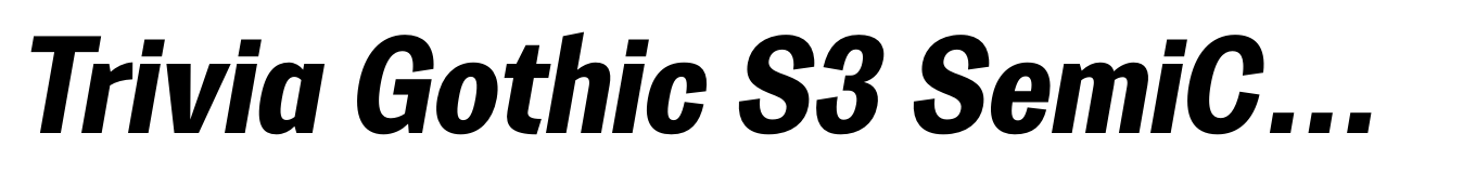 Trivia Gothic S3 SemiCondensed Heavy Italic